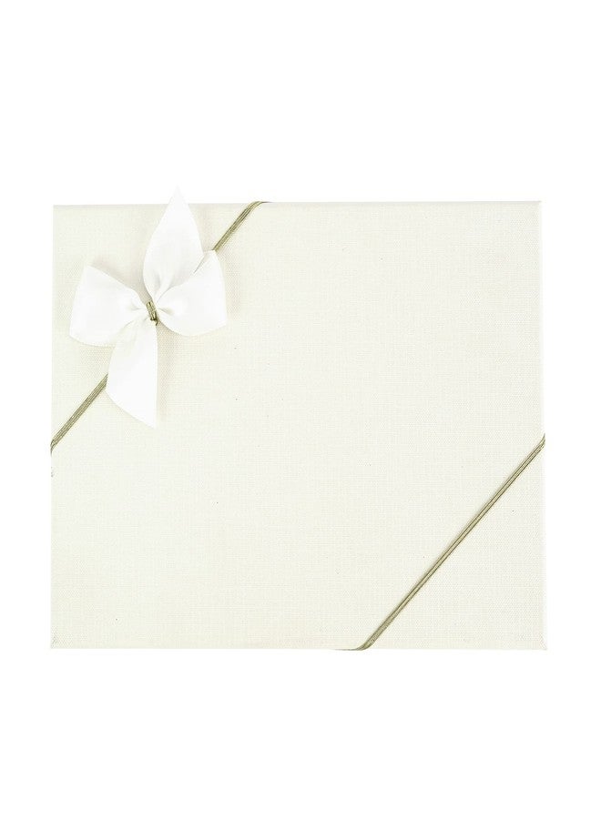 AIMUDI Stretch Loops with Pre Tied Satin Bows 10", White Elastic Gift Bows Stretch Bows for Gift Wrapping Stretch Cord with Bow Elastic Ribbon for Gift Boxes Party Favors (24 Pack) - Image 1